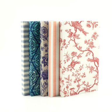 Cuadernos tapas forradas textil